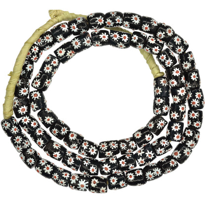 Handmade African Krobo Powder Glass Beads, 10Mm, 26" Strand