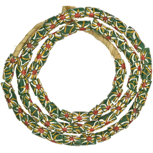 African Recycled Glass Beads - Fancy Krobo Trade Beads, 8Mm
