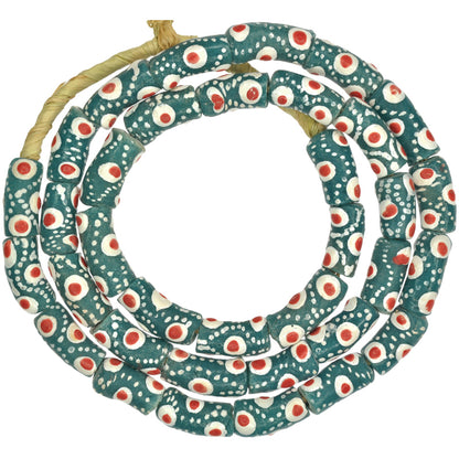African Trade Fancy Krobo Beads - Recycled Glass, 9Mm, Handmade