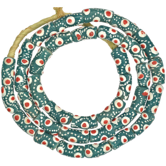 African Trade Fancy Krobo Beads - Recycled Glass, 9Mm, Handmade