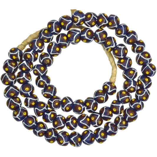 Vibrant African Trade Beads - Fancy 12-13Mm Krobo Glass Beads