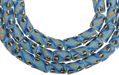African Trade Beads: Fancy Powder Glass Krobo Beads 8Mm - alternate view