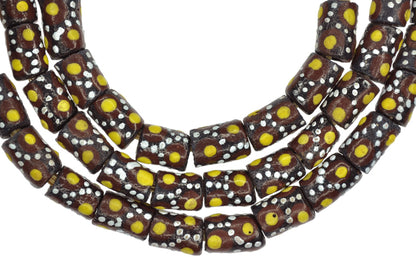 African Trade Beads - Fancy Krobo Powder Glass Beads, 8-9Mm - alternate view
