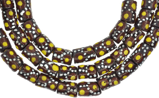 African Trade Beads - Fancy Krobo Powder Glass Beads, 8-9Mm - alternate view