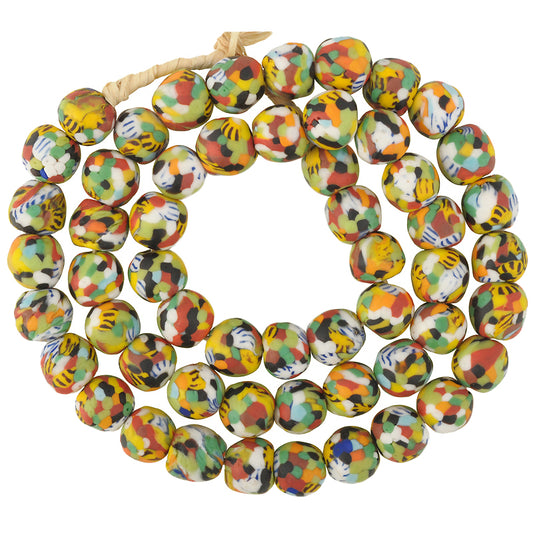 New African Trade Beads - Recycled Krobo Glass Beads From Ghana