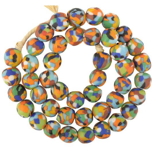 African Trade Beads: Krobo Recycled Glass Beads 12-13Mm