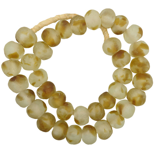 X-Large Translucent Multicolored Krobo Glass Beads - Recycled African Trade Beads