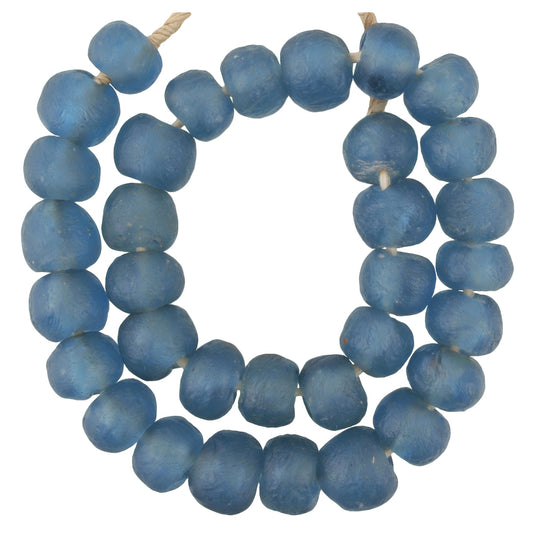 X-Large Translucent Krobo Glass Beads - Handmade African Trade Beads