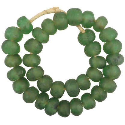 X-Large Translucent Powder Glass Beads - Krobo Ghana Trade Beads