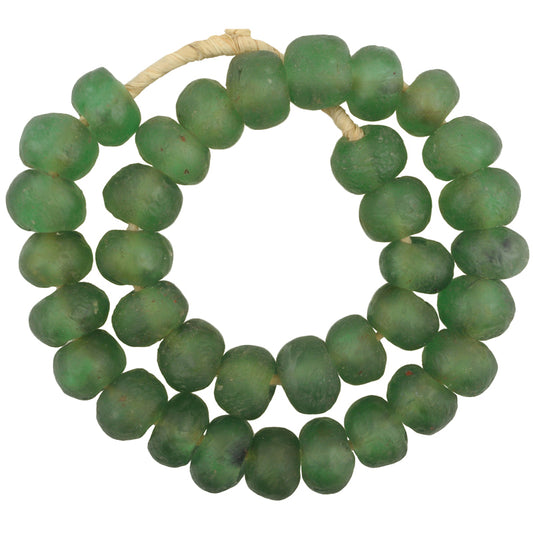 X-Large Translucent Powder Glass Beads - Krobo Ghana Trade Beads
