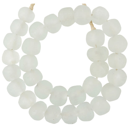 X-Large Translucent Recycled Krobo Glass Beads From Ghana, 20-22Mm