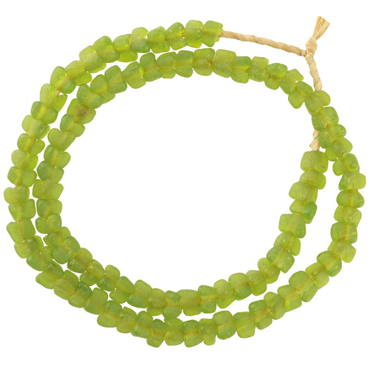Uncommon Color Translucent Krobo Powder Glass Beads, 9Mm, 20" Strand