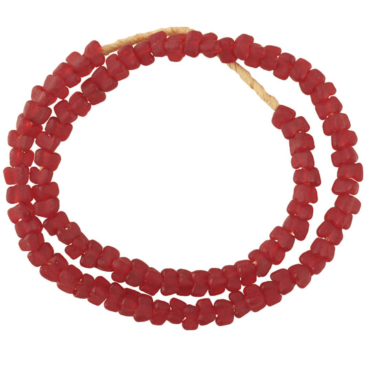 Uncommon Translucent Krobo Glass Beads, 9Mm, 20" Strand
