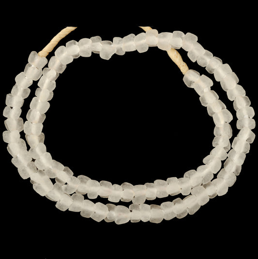 Translucent Krobo Glass Beads Imitating Bohemian Flower Trade Beads