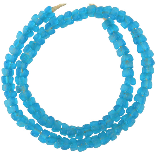 Translucent 9Mm African Krobo Glass Beads - Bohemian Flower Style