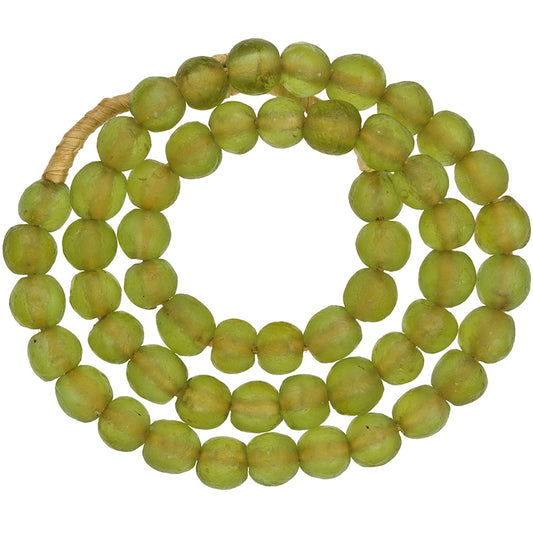Translucent 13Mm Krobo Recycled Glass Beads - African Trade Beads