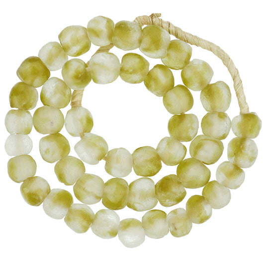 Translucent Krobo Glass Trade Beads - Handmade Recycled African Beads