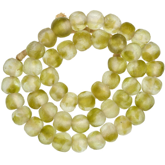 Translucent Krobo Glass Beads - African Trade Beads, 13-14Mm
