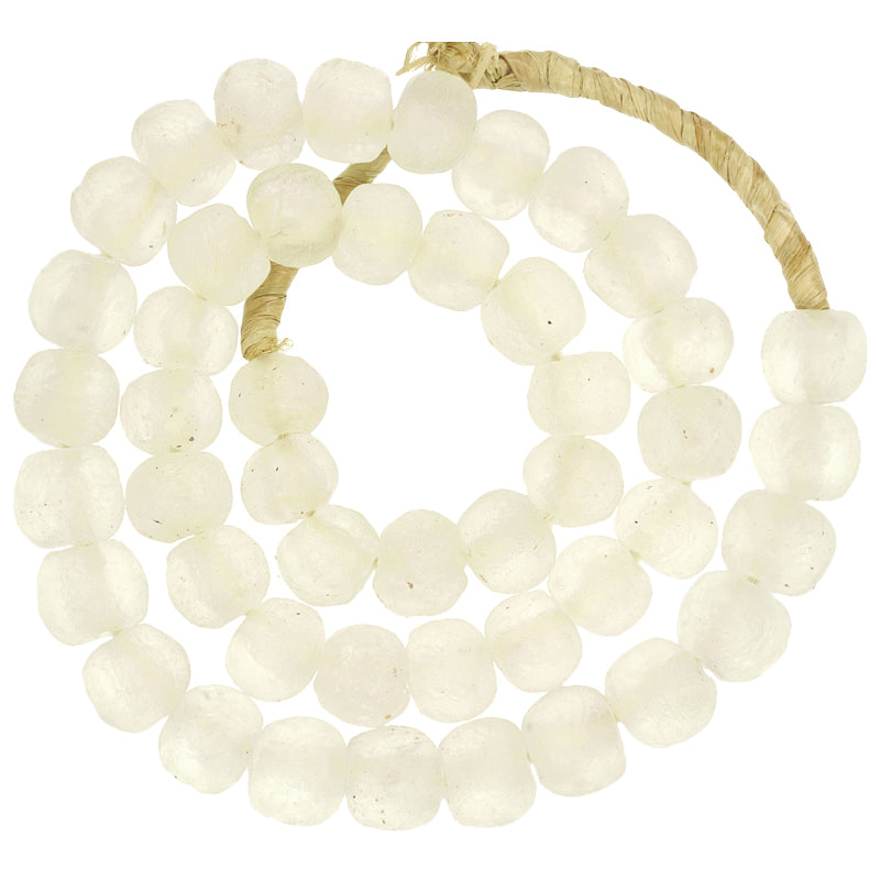 Translucent Krobo Glass Beads, 14Mm, African Recycled Trade Beads