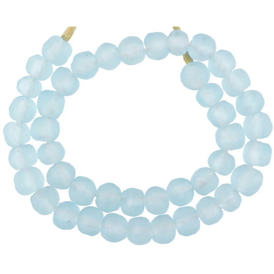 Translucent Krobo Glass Beads - 13-14Mm, Recycled African Trade Beads