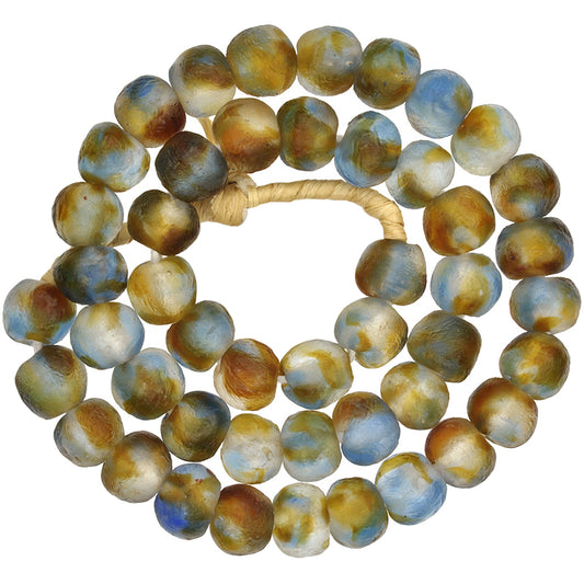 New Translucent Krobo Glass Beads - African Trade Beads 13Mm