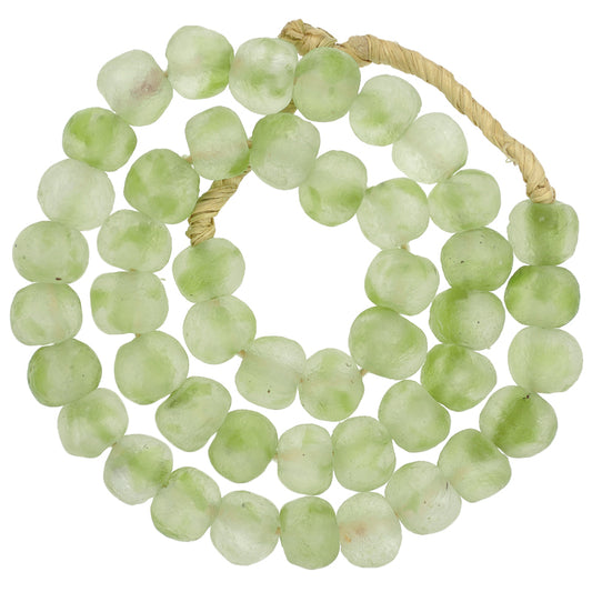 Translucent Recycled Glass Krobo Beads - African Trade Beads 14Mm