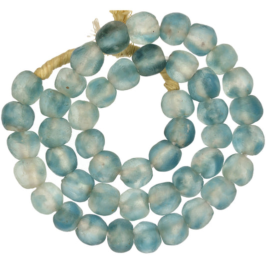 Translucent African Krobo Glass Beads - Recycled Trade Beads 13-14Mm