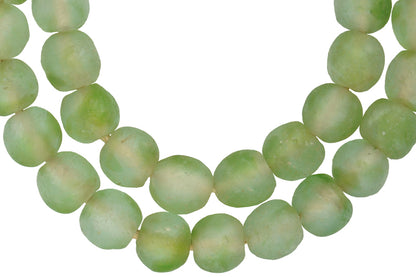 Large Translucent Krobo Glass Beads - Recycled African Trade Beads - alternate view