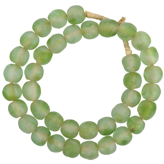 Large Translucent Krobo Glass Beads - Recycled African Trade Beads