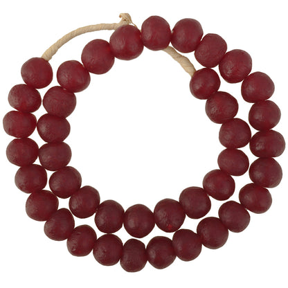 X-Large Translucent Krobo Glass Beads - Ghanaian Recycled Trade Beads