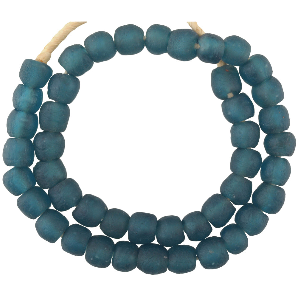 Translucent African Trade Beads - Recycled Krobo Glass, 13-14Mm