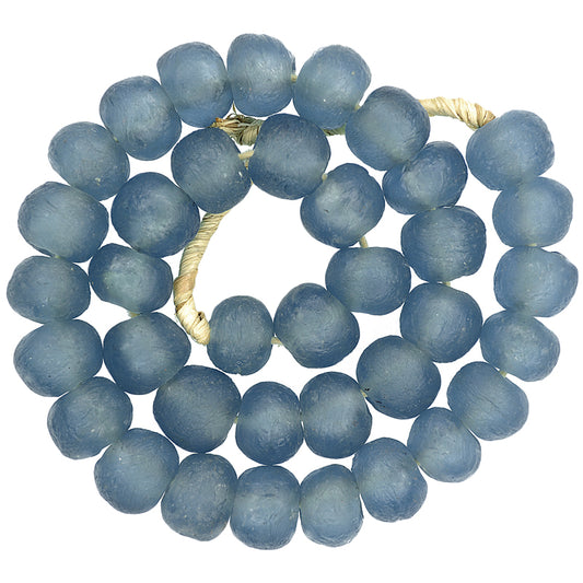 X-Large Translucent Krobo Glass Beads - African Trade Beads 24”