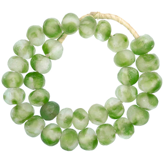 X-Large Translucent Multicolored Krobo Glass Beads - 22Mm