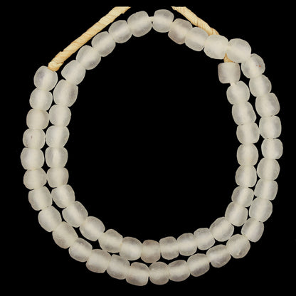 Translucent Krobo Glass Beads, Handmade African Trade Beads