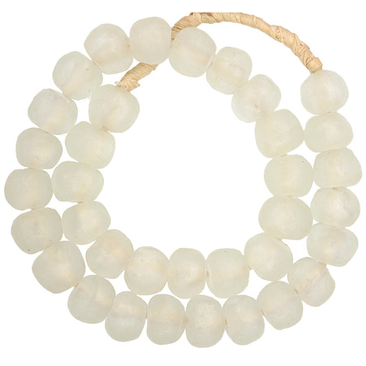 X-Large Translucent African Trade Beads | Recycled Krobo Glass Beads
