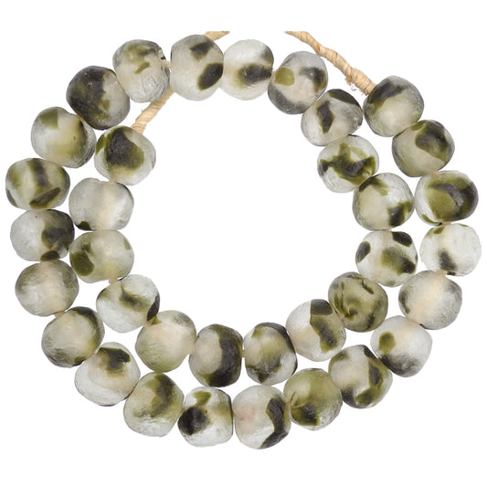 X-Large Translucent Multicolored Krobo Recycled Glass Beads