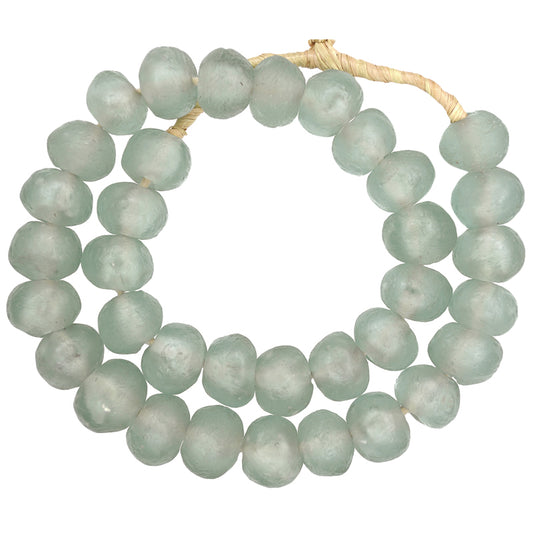 X-Large Translucent Krobo Powder Glass Beads - Ghana Trade Beads