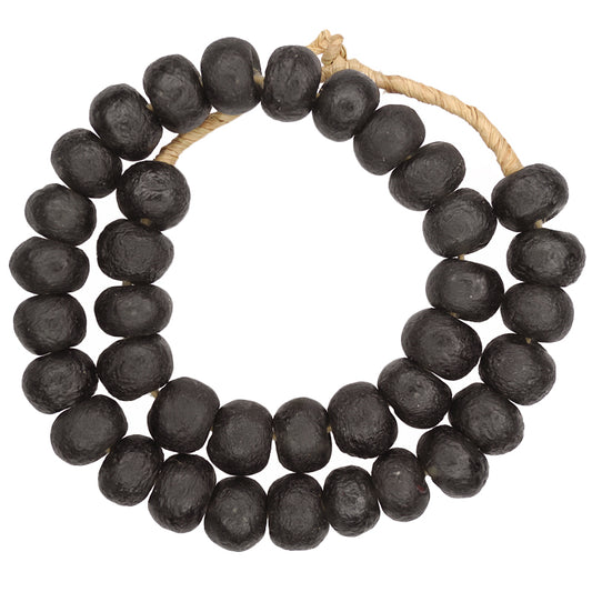 X-Large African Krobo Glass Beads, Recycled Venetian-Style Beads