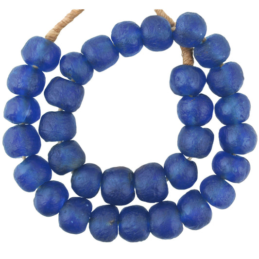 X-Large Translucent Krobo Glass Beads - Ghana Recycled Trade Beads