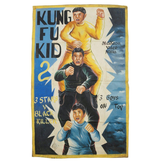 Kung Fu Kid 2 Movie Poster - Authentic Ghanaian Hand-Painted Art