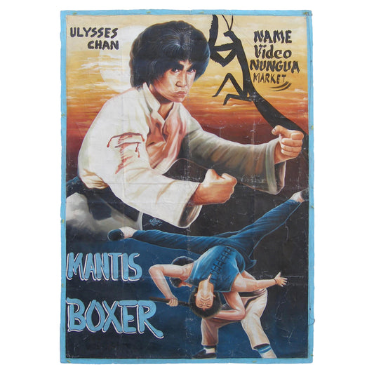 Mantis Boxer Movie Poster | Hand-Painted Ghanaian Art