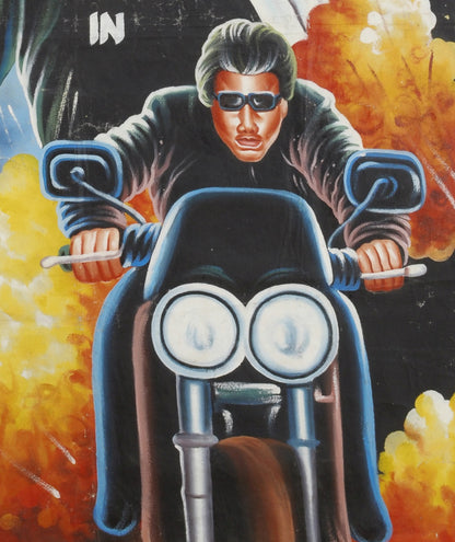Mission Impossible Ghanaian Movie Poster - 58"X41" Hand-Painted Art - close-up