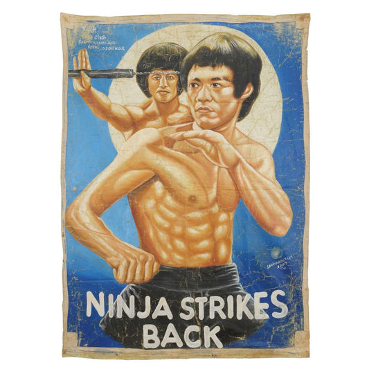 Ninja Strikes Back Movie Poster - Ghana Hand-Painted Art