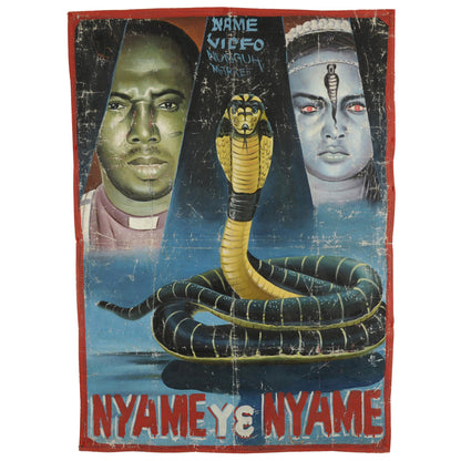 Nyame Ye Nyame Movie Poster - Hand Painted Ghanaian Art