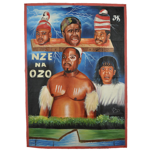 Nze Na Ozo Movie Poster - Authentic Hand-Painted Art From Ghana