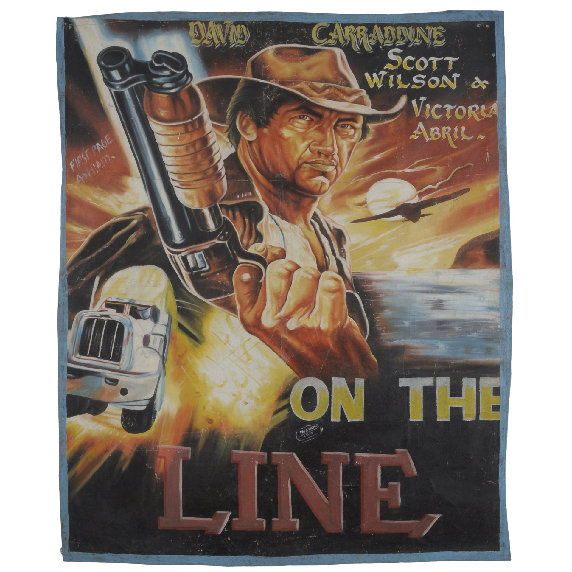On The Line Movie Poster - Authentic Ghanaian Art