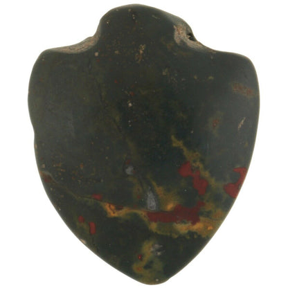 Africano Commercio Antique Antique Green Agata in pietra Pendant Cuore Cambay India Old
