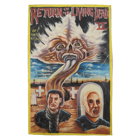 Return Of The Living Dead 2 Movie Poster - Hand-Painted Ghana Art - horror scene artwork