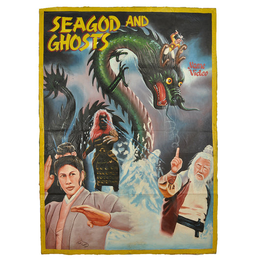 Seagod And Ghosts - Vintage Ghanaian Hand-Painted Poster