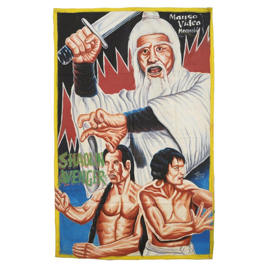 Shaolin Avengers Hand-Painted Ghana Movie Poster 160X100 Cm